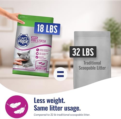 Cat's Pride Pure & Fresh Scented Clumping Litter 18lb - Image 3