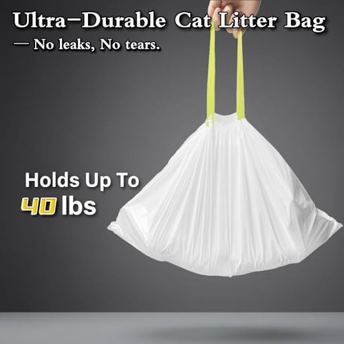 60 Pack 37"x18" Cat Litter Box Liners, Tear-Free Box, Heavy 3mil Duty Bags - Image 3