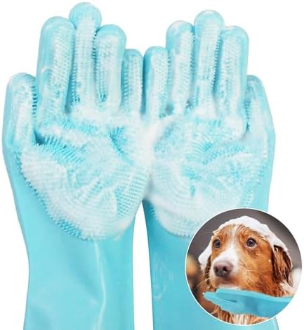 Pet Grooming Gloves by DUFFOBAN