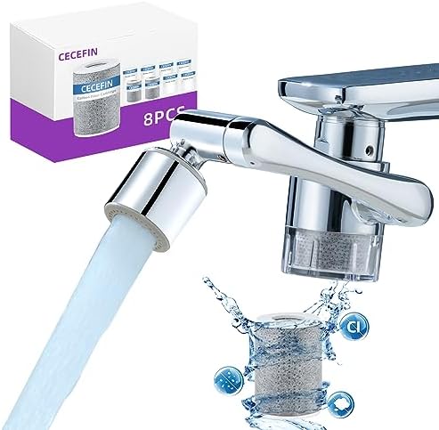 CECEFIN Sink Filter for Bathroom/Kitchen Water Faucet Extender, 1080 Swivel by CECEFIN