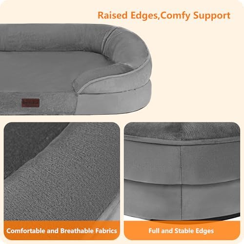 Dwanton Orthopedic Waterproof Medium Dog Bed Sofa, Gel Memory Foam - Image 5