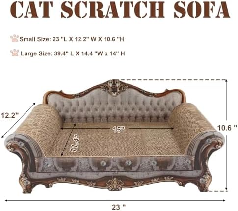 COOZMENT Sofa Shaped Scratching Couch, Thick Scratching Cardboard, Lounge Bed - Image 2