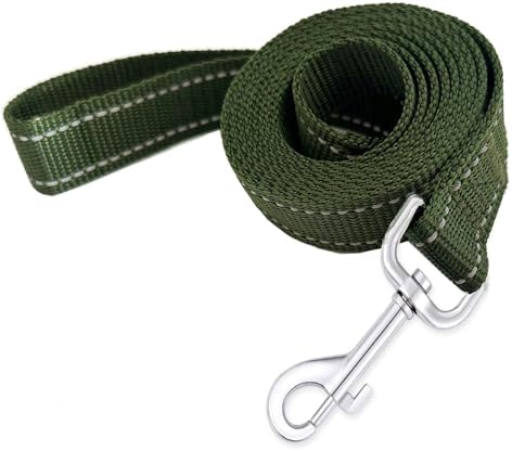 Reflective Dog Leash 7Ft /8 Feet Long, 1 Inch Wide, by TAIDA