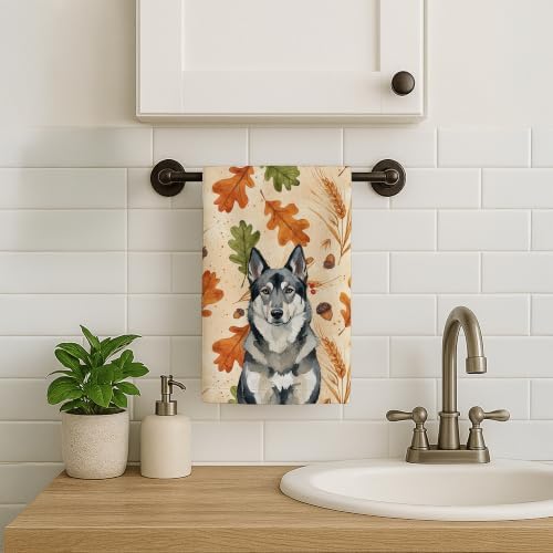 Caroline's Treasures Norwegian Elkhound Dogs Kitchen Towel 15x25 in - Image 2