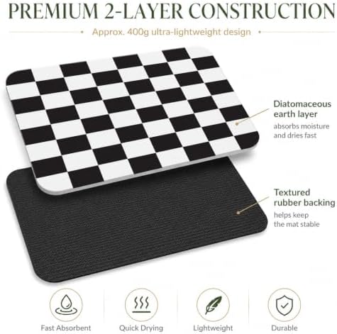 Natural Diatomaceous Earth Bath Mat, Ultra Thin Quick Dry Floor Rug - Image 6