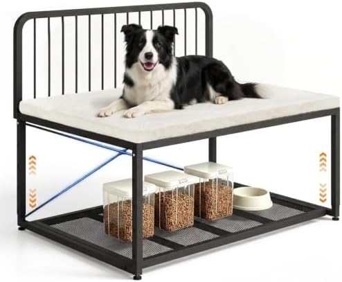 Dog Bed Raised, 5-Level Height Metal Dog Bunk Bed by LoveAllYourLittleOnes