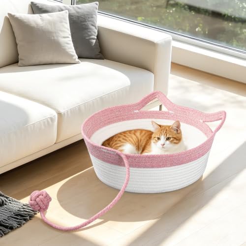 Cat Bed, Cotton Rope Instinct Basket - Image 6