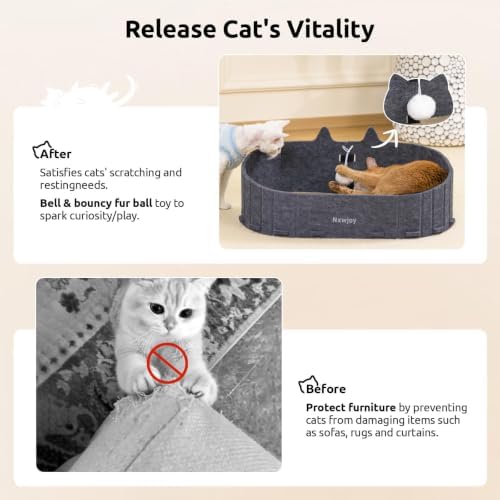 Cat Scratcher Bed for Indoor Cats Cardboard Cat Scratch Couch - Image 4