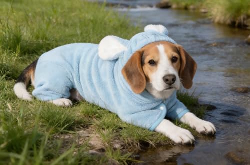 Pet Bathrobe for Dog Cat Absorbent Quick Drying Hooded Bath Towel - Image 3