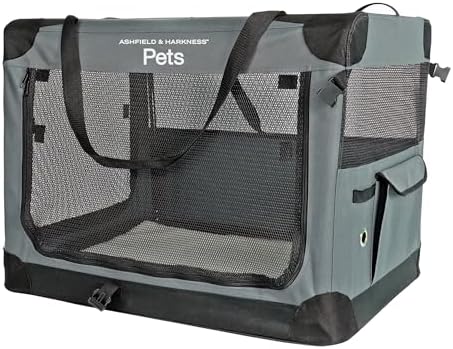 Ashfield & Harkness Collapsible Soft Dog Crate 30" by AshfieldHarkness