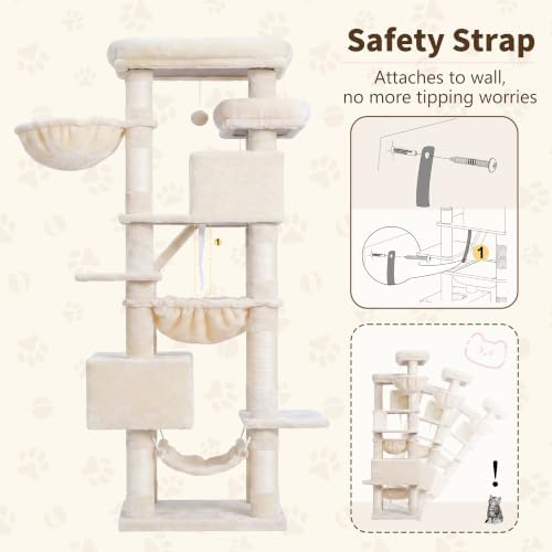 Heybly Cat Tree, 71-Inch-Tall Tower - Image 6