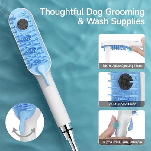 Dog Shower Attachment with 4 Adjustable Spray Patterns, Pet Shower Attachment - Image 4