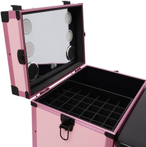Professional Cosmetic Trolley Storage Organizer, Foldable Nail Tables Travel - Image 4
