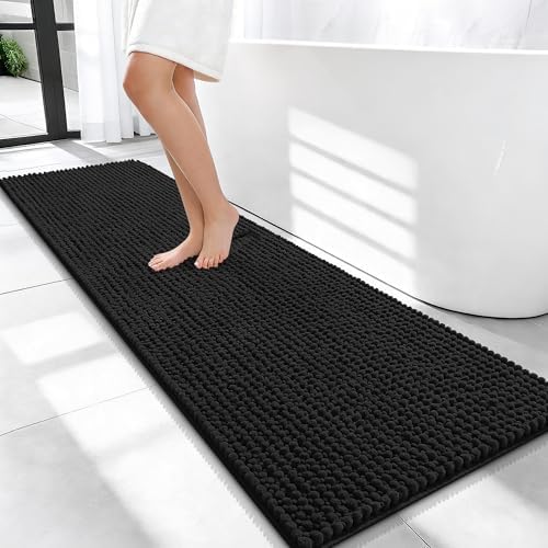 OLANLY Thick Chenille Bathroom Runner Rugs 59x20, Absorbent Bath Mat by OLANLY