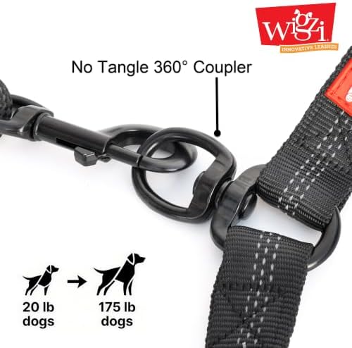 Double Dog Leash, 360° Swivel, No Tangle, Two Dogs, Split Leash, Reflective and - Image 4