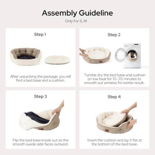 Bedsure Small Dog Bed Washable, Round Cat Beds - Image 6