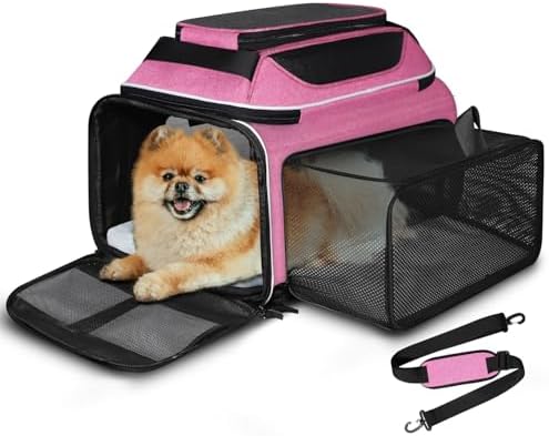 Petskd Top and Side Expandable Small Pet Carrier Airline Approved by Petskd