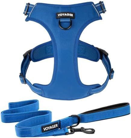 Voyager Dog Harness Dual Leash Attachment No-Pull Control Adjustable Soft but by BestPetSuppliesLLC