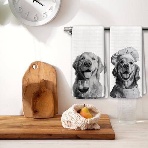 Dog Kitchen Towels Decor Set of 2 - Image 2