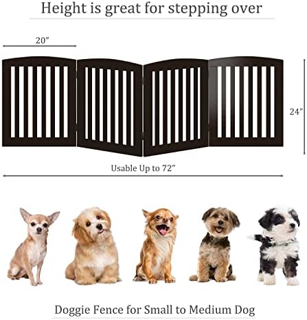 PAWLAND Wooden Freestanding Foldable Pet Gate - Image 7