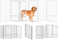 SNUOWU Full Metal Freestanding Dog Gate by SNUOWU