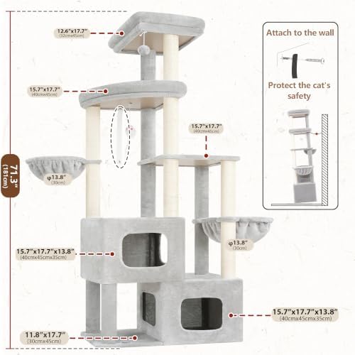 Gitelsnour 71'' Heavy Duty Cat Tree Tower - Image 6