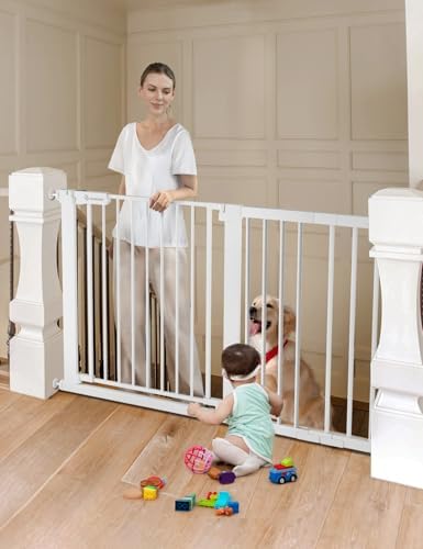 COMOMY 30" Tall Baby Gate for Stairs Doorways, Fits 29.5" to 51.6" Openings by COMOMY