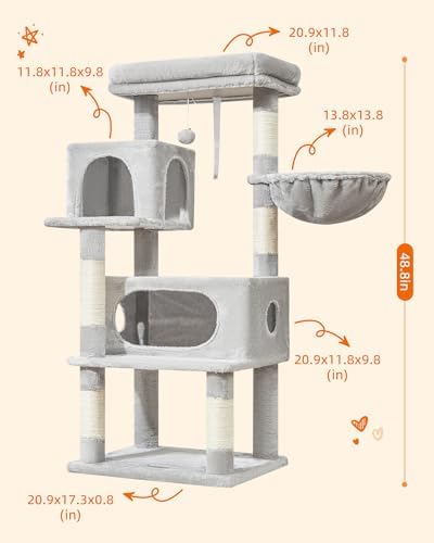 Taoqimiao Cat Tree, 49In Cat Tower - Image 2