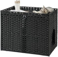 SETVSON Cat Litter Box Enclosure Furniture, Hidden PE Rattan by SETVSON