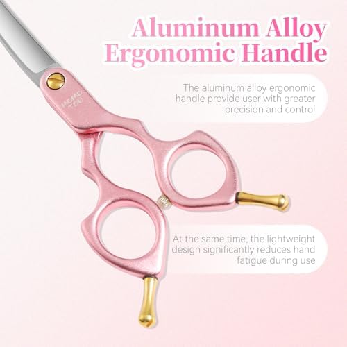 6.5'' Small Curved Dog Grooming Scissors Pink - Image 5