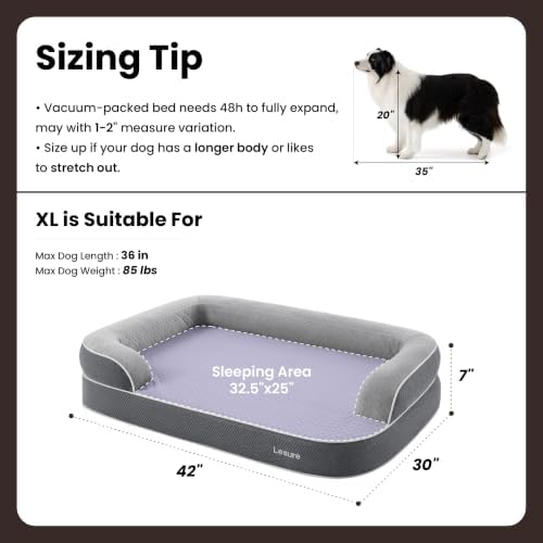 LE SURE RealOrtho™ XL 3-Layer Orthopedic Dog Beds Large Sized Dog - Image 5