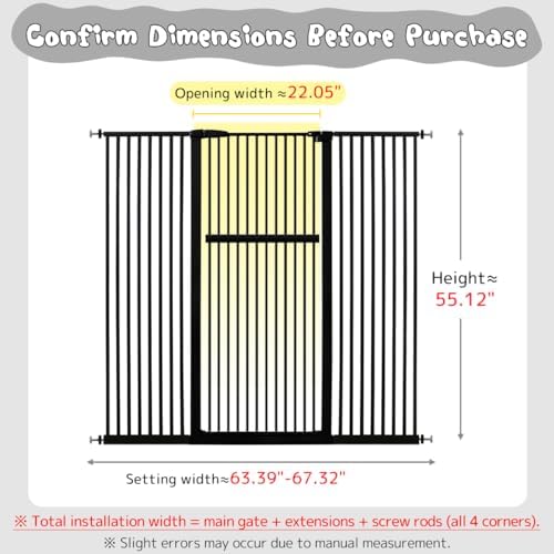 Lumizone 55.12" Extra Tall Pet Gate - Image 2