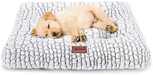 Dog Bed Crate Pad for Medium Dogs 30"x20" White by ULIGOTA