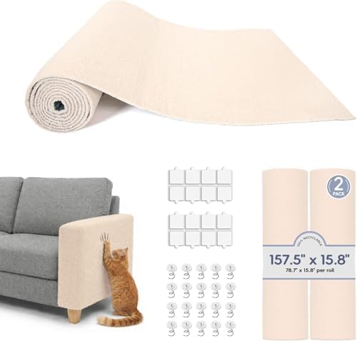 157.5" x 15.8" Cat Scratch Furniture Protector, Self-Adhesive Couch Protector by BOLIAN