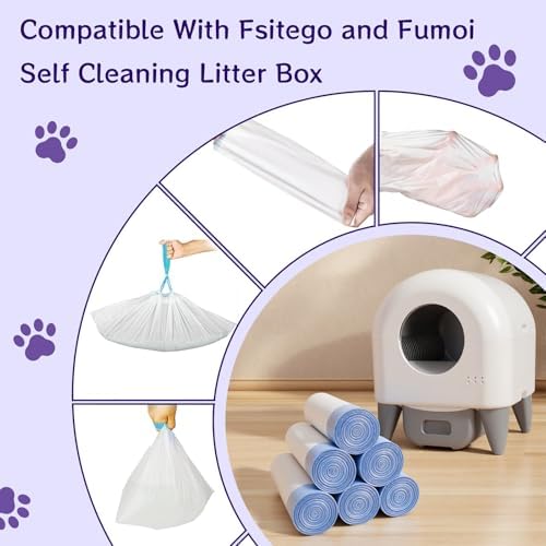 120 Count 26" x 11.8" Automatic Cat Litter Box Bags Compatible - Image 5