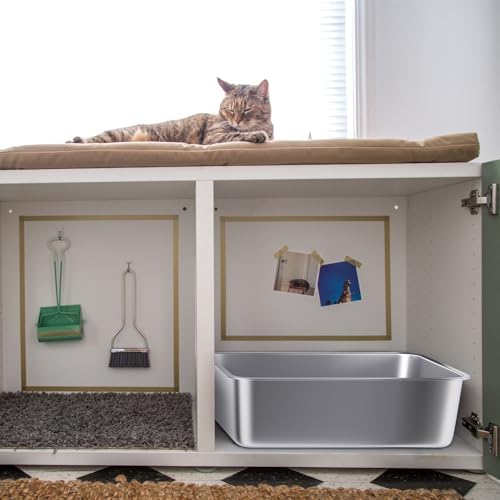 Stainless Steel Litter Box, Large Metal Litter Box - Image 6