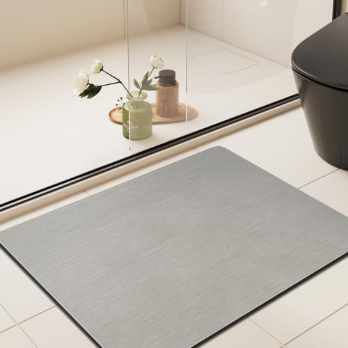 Mecko Bath Mat Ultra Thin Light Grey by Mecko