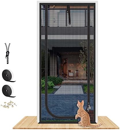 Reinforced Cat Screen Door, Fits Door Opening Size 38''x 82', Thickened Cat by Unknown