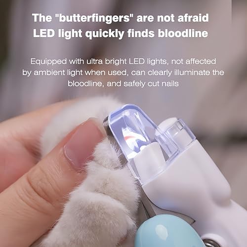 Dog & Cat Nail Clippers with LED Light, Illuminates Nails Helps See Quick - Image 3