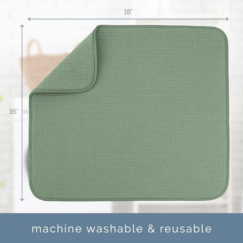 S&T INC. Dish Drying Mat, Sage Green - Image 6