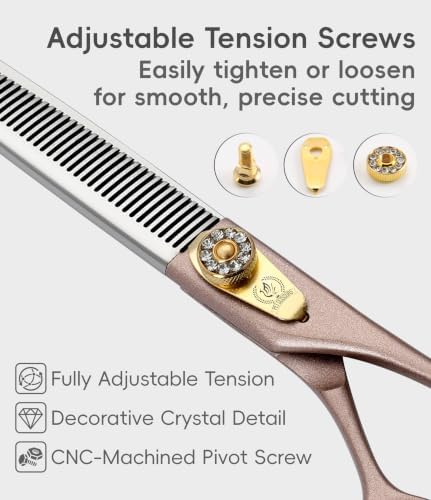 Professional Thinning Scissors for Dog Cat 7.5'' Pet Grooming Scissors 440C - Image 4