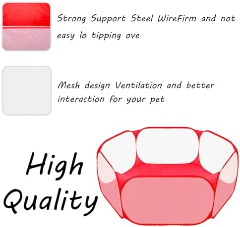 Small Animals Playpen, Portable Pop-up Open Interactive Pet Tent, Indoor - Image 5