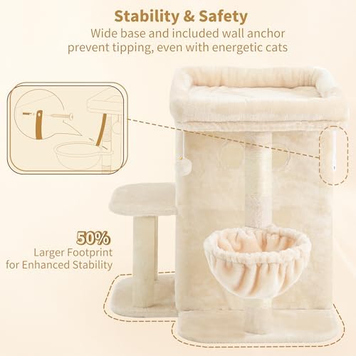 Heybly 26.3" Cat Tree for Large Cats - Image 5