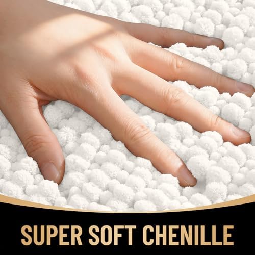 OLANLY Thick Chenille Bathroom Rugs 30x20, Soft Absorbent Bath Mat - Image 2