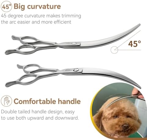 Professional 45°Curved Grooming Scissors - Image 5