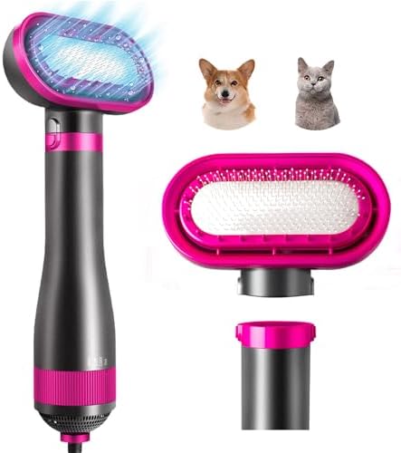Dog Hair Dryer, 2-in-1 Pet Hair Dryer & Brush, 300W Pet Grooming Dryer by Unknown