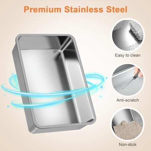 URPOWER Extra Large Stainless Steel Litter Box - Image 4
