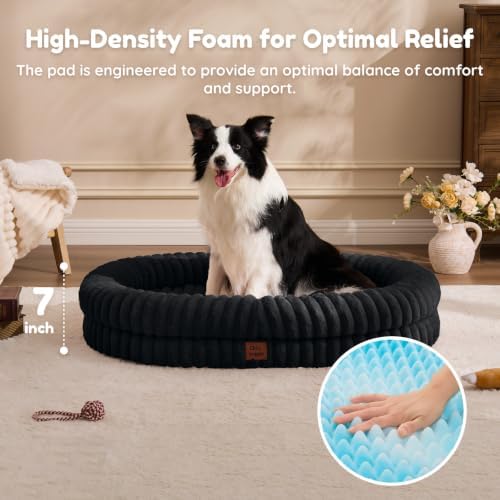 ChiXnuggle Orthopedic Dog Bed, Washable Cover, Faux Fur Bolster Pet Couch - Image 4
