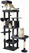 77.5 Inch Cat Tree with Bed, Observation Deck, Plush Platform & Toy Ball by Unknown