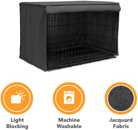 Friends Forever Metal Dog Crate Cover 48 inch- 48.75"L x 30.75"W x 32.5"H - Image 2